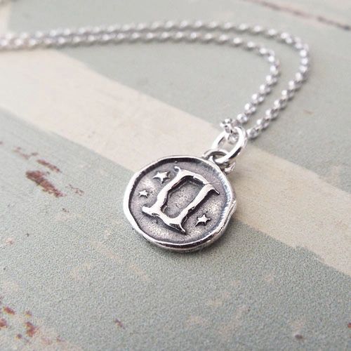 GEMINI Zodiac Small Sterling Silver Necklace | flyingtutu,jewelry ...