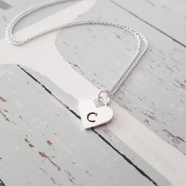 initial necklace,necklace,sterling silver necklace,initial charm ...