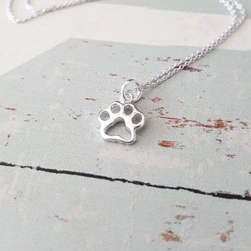 Sterling Silver Small Paw Print Charm Necklace | flyingtutu,jewelry ...