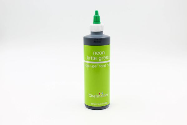 Chefmaster Neon Brite Green Liqua-Gel Food Coloring 10.5 oz Bottle