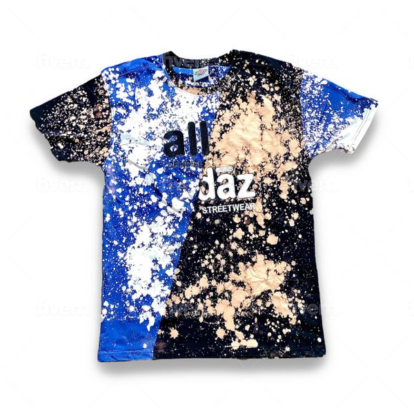 Alldāz Tie Die Two Tone Embroidery Shirts