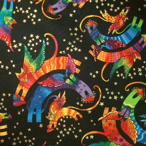 Laurel Burch Fabric: SECRET JUNGLE, LBCW-57-2M, sold in 1/2 yard increments