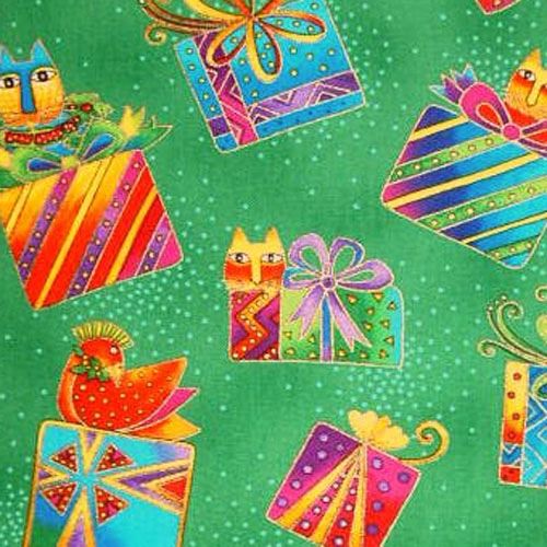 Laurel Burch Fabric: BOUNTIFUL BLESSINGS, LBCW-354-4M, 1/2 yard