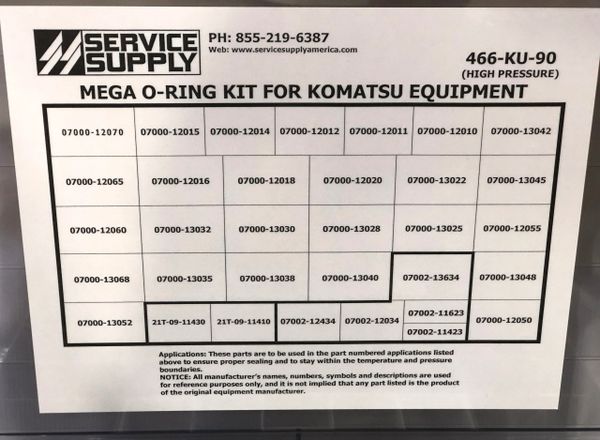 Mega O-Ring Kit for Kubota Equipment