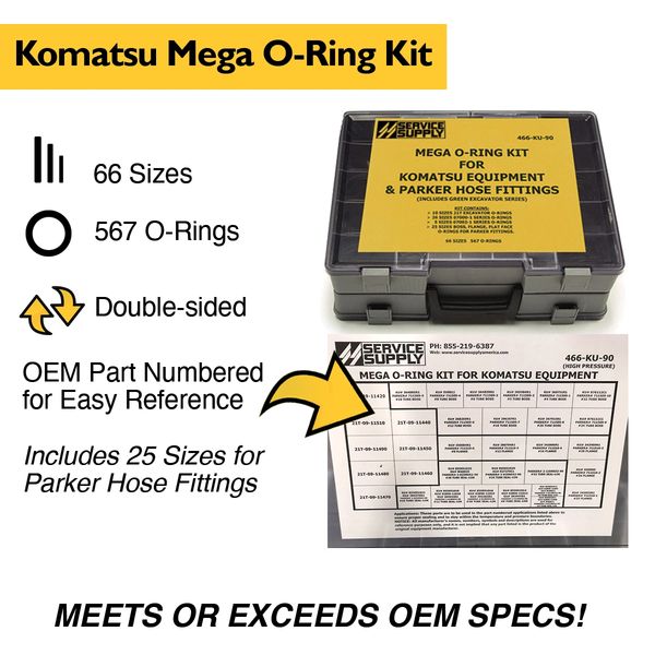 Mega O-Ring Kit for Kubota Equipment