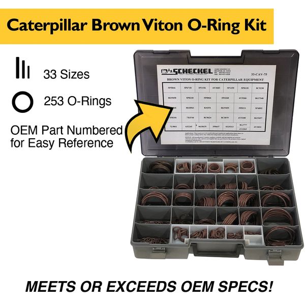 Caterpillar Brown Viton O Ring Kit Service Supply America