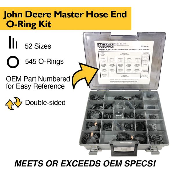 John Deere Master Hose End O Ring Kit Service Supply America 