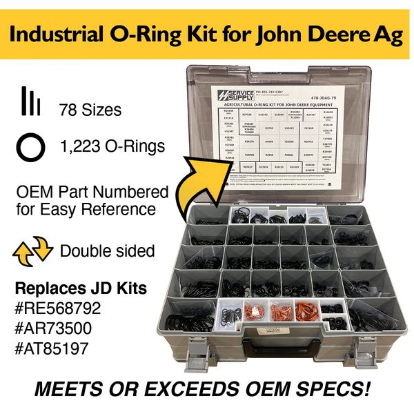 John Deere Agriculture Equipment Industrial O Ring Kit Service Supply America 