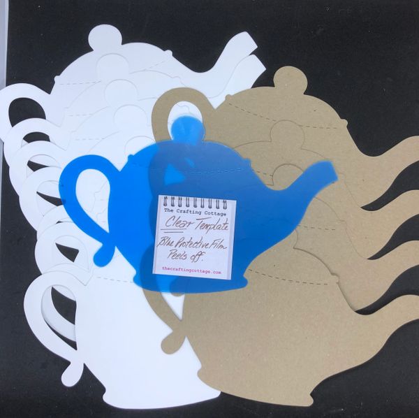 Teapot Shaped Plastic Template