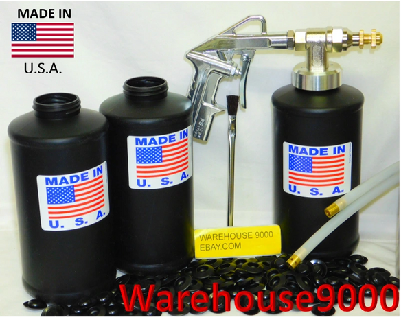 Fluid Film Pro Undercoating Spray Gun 3 Quart Bottles 2 Pro Spray Wands 1 Brush And