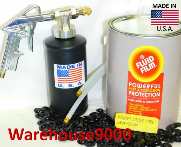 Fluid Film Gallon Emery Pro Gun W 2 Spray Wands 1 Bottle 100 Rust Plugs