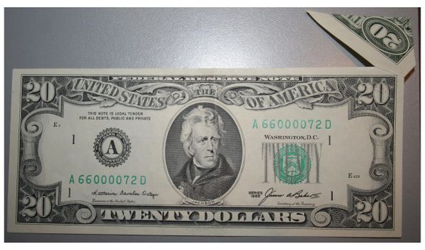 1985 Twenty Dollar Federal Reserve Butterfly Error Note Crown Jewel Coins And Currencies Maryland Coin Dealer Old Coins