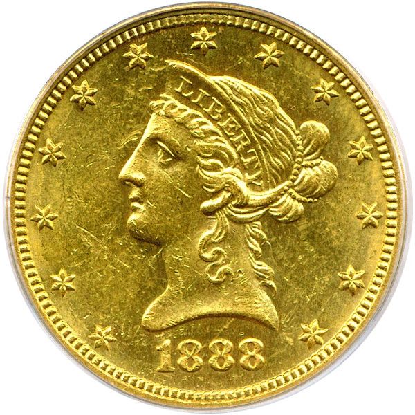 1888 s Ten Dollar Gold Liberty Crown Jewel Coins and Currencies