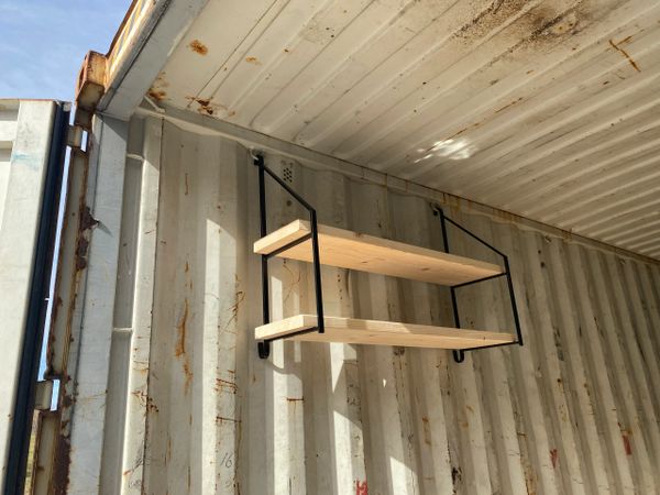 2 TIERED12 DEEP SHIPPING CONTAINER SHELVES