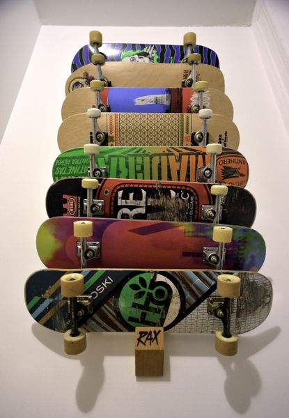 wood skateboard storage racks for the home rax by