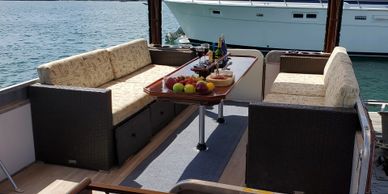 Rent a pontoon boat in Newport Beach! Highly rated TikiFunBoat's Big Bamboo
