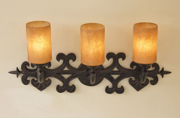 5540-3 Spanish Bathroom Vanity Light | Spanish Revival Lighting