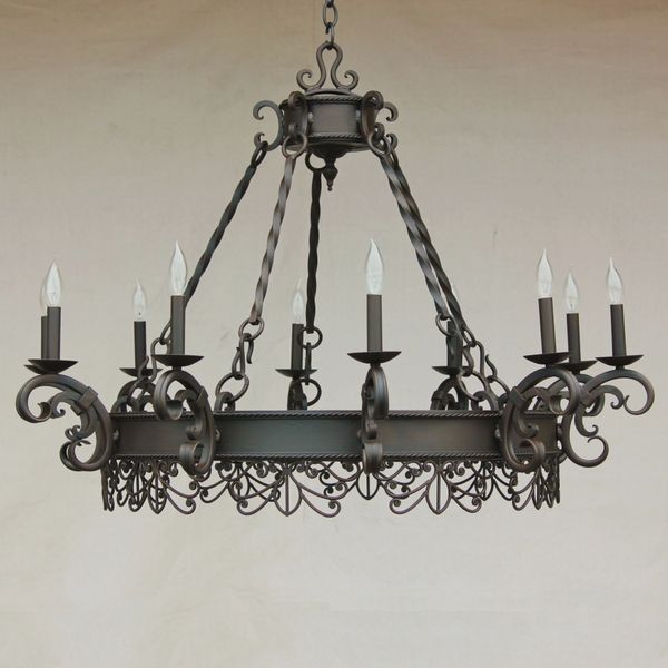 1433-10 Spanish Style Chandelier | Spanish Revival Lighting