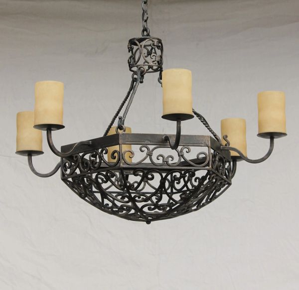 11466 Spanish Revival hand wrought Iron Chandelier Spanish