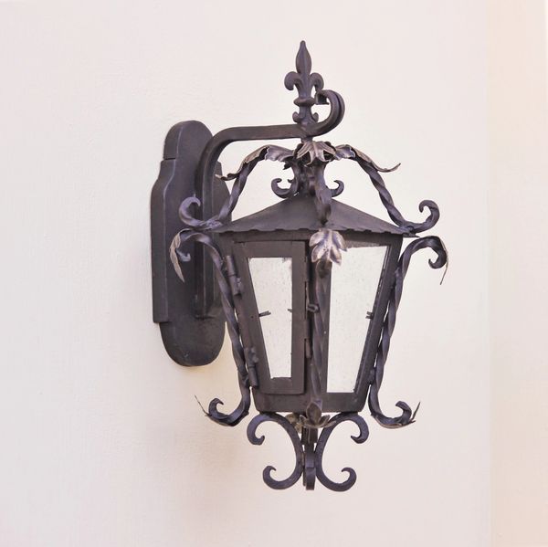 7232 1 Mediterranean Wrought Iron Outdoor Light Spanish Revival Lighting