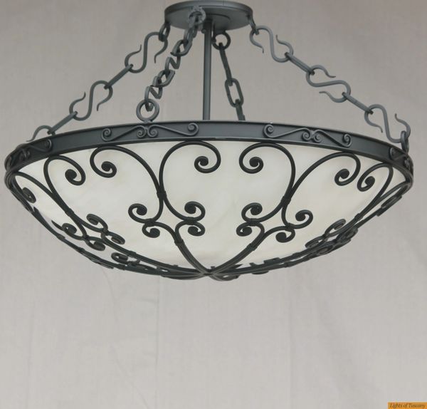 2406 6 Spanish Style Wrought Iron Ceiling Light