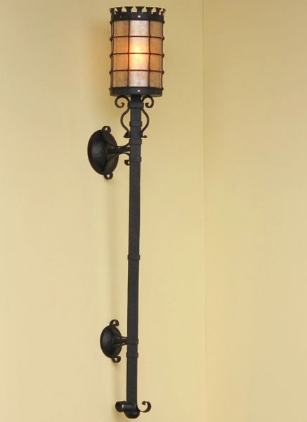 5440 1 Gothic Medieval Style Wrought Iron Wall Torch Light Sconce