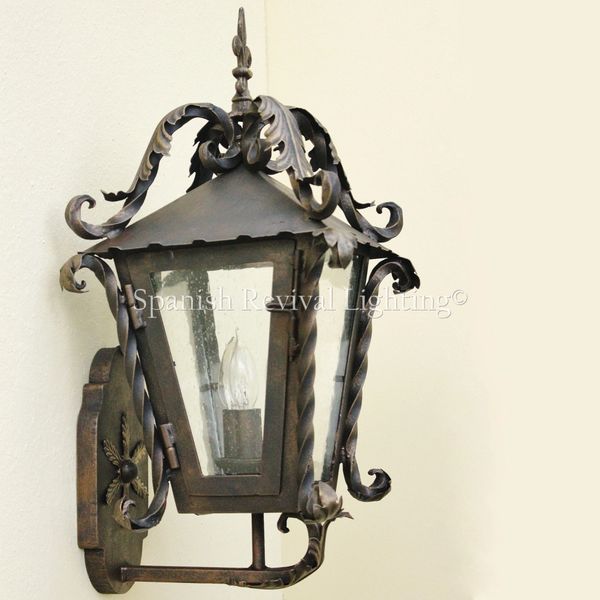 7230-3 Tuscan Outdoor Exterior Wall Lantern Fixture | Spanish Revival ...