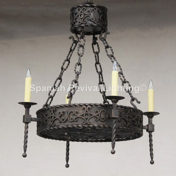 Cast iron chandelier deals antique