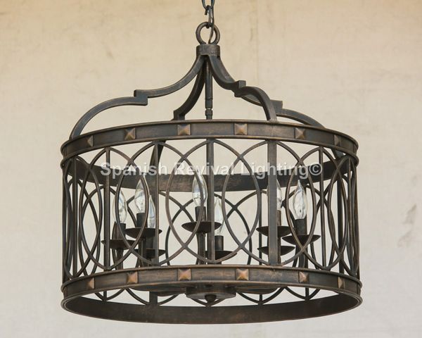 2081-6 Transitional Spanish Mediterranean Style Iron Chandelier ...