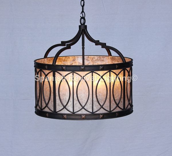 2084-8 Contemporary / Transitional Iron Drum Chandelier | Spanish ...