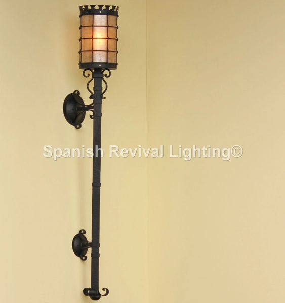 dosis Pligt Det 5440-1 Gothic Medieval Style Wrought Iron Wall Torch Light Sconce | Spanish  Revival Lighting