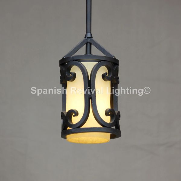 Iron pendant outlet light