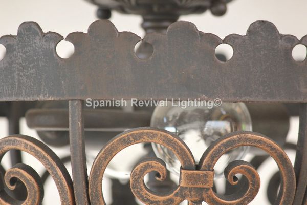 Lights of Tuscany 15900-3 Semi Flush Antique European Brass