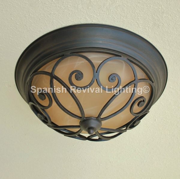 Spanish style flush mount deals ceiling light