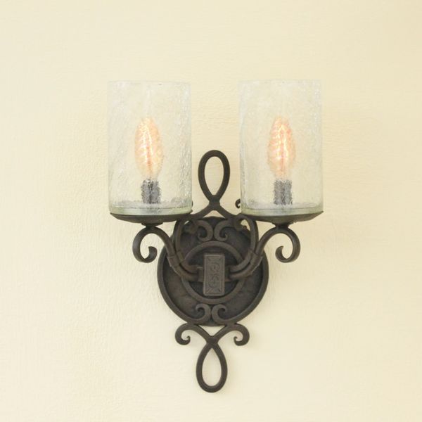 5138-2 Spanish Revival   Mediterranean Style Double Wall Sconce 