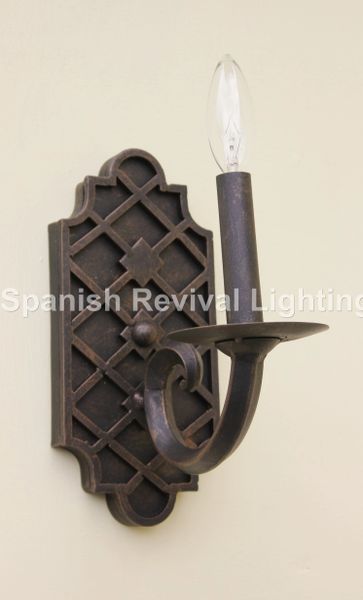 5312 1 Spanish Transitional Style Wrought Iron Wall Sconce Spanish Revival Lighting