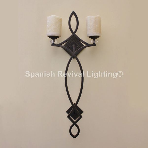 5905 2 Contemporary Spanish Wrought Iron Wall Sconce Spanish Revival Lighting