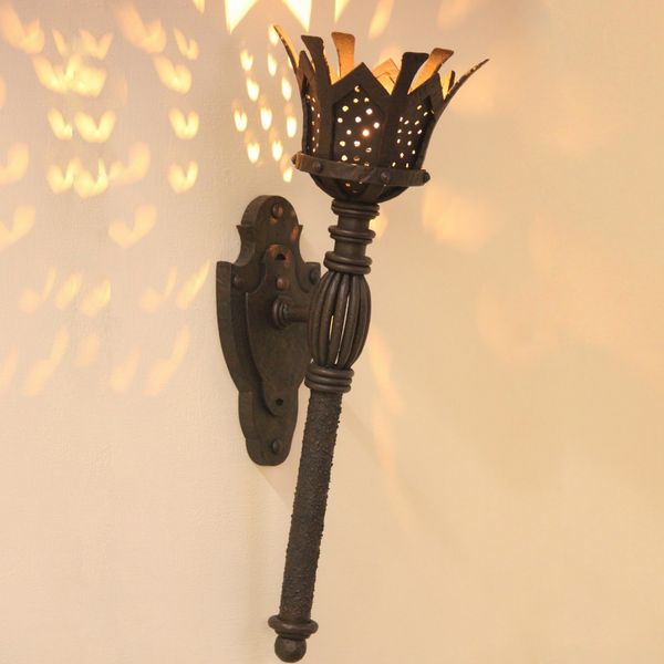 Wrought iron deals indoor wall sconces