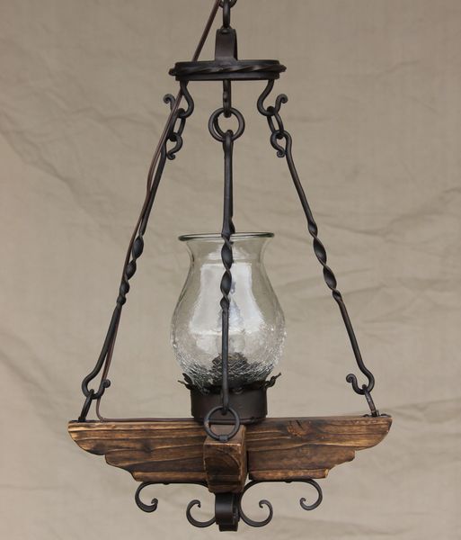 25101 Spanish Revival Wood Pendant Light Spanish Revival Lighting