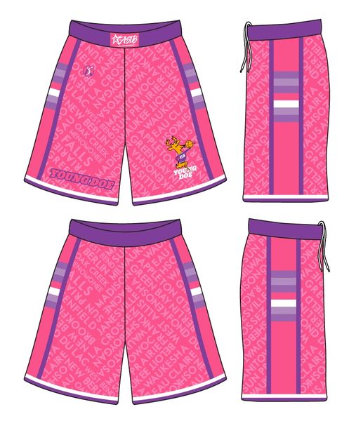 (PINK AND PURPLE) LADIES YOUNG DOE SHORTS