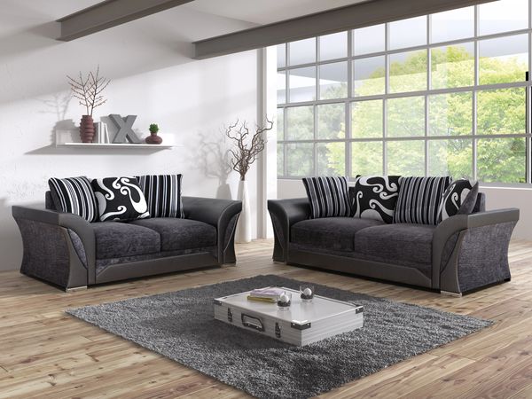 3 2 Armchair Seater Farrow Shannon Sofas Grey Black Or Beige Brown