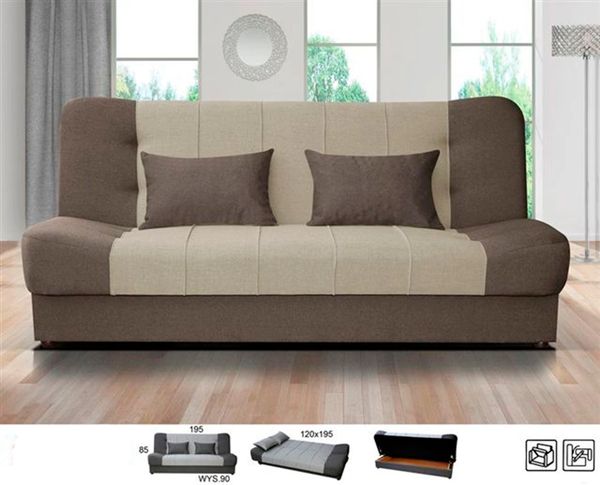 click clack fabric sofa bed