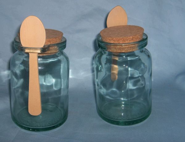 Glass Jars 16oz Green Glass Jars 5 1 2 Cork Lids Spoons