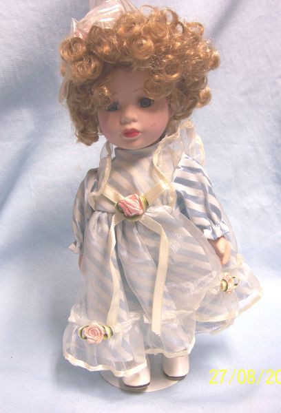 Doll Cute Collectible 10 Porcelain Doll Blue Eyes Blonde Hair