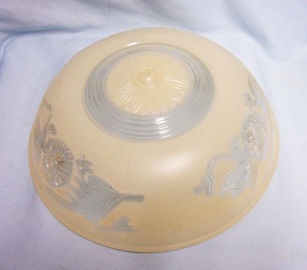 Ceiling Light Fixture Cover Vintage Dome 3 Hole Clear ...