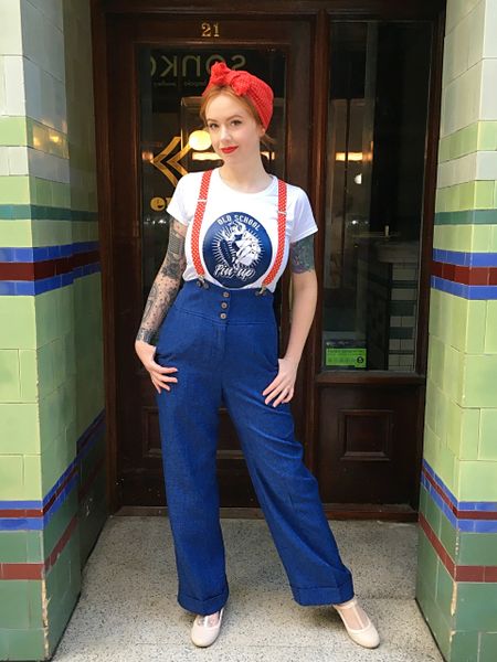 Banned Retro 40s Her Favourite Blue Trousers