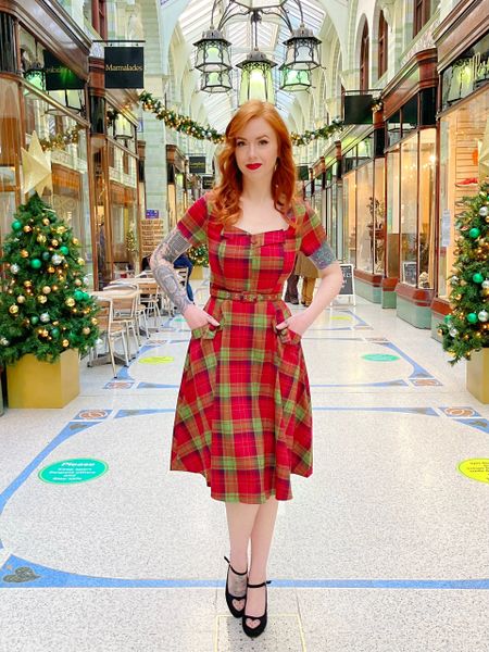 Christmas plaid outlet dress