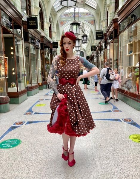 Cindy Spot Swing Dress by Hearts & Roses  Vintage inspired Retro Fashion  Boutique,fashion comfort solutions