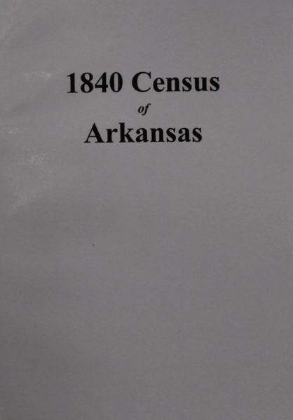 1840 Census of Arkansas.