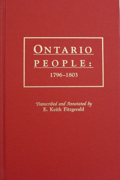 Ontario People: 1796-1803